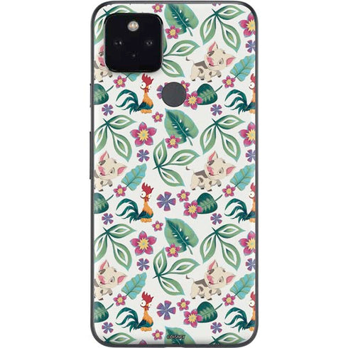 Disney Princess Moana Pua and Heihei Pattern Google Pixel 4a 5G Skin